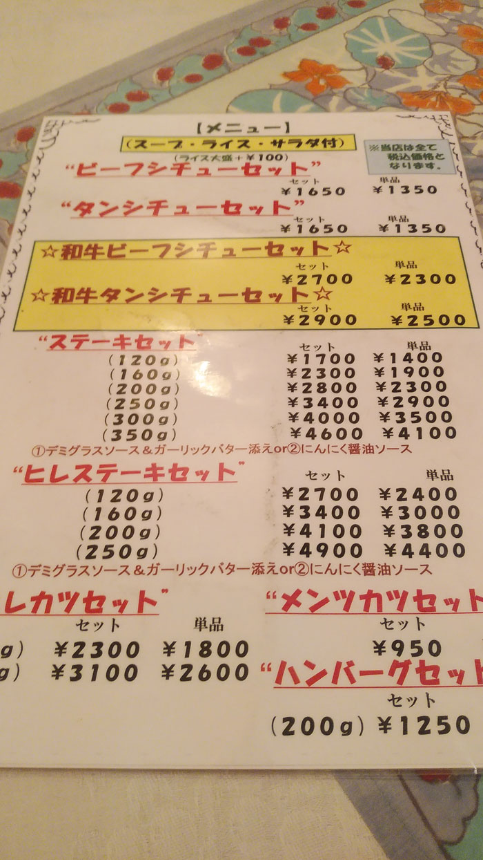 下北沢の洋食屋 吉田スーツ